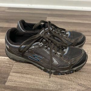 Skechers Women’s Shoes 7 Brown Leather Outdoor‎ Hiking Trail Sneakers Breathable